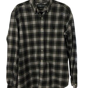 Ralph Lauren Men's Plaid Button Down Shirt. Size Large